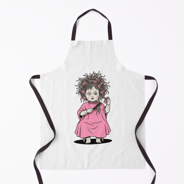 Item preview, Creepy Porcelain Doll Styling Hair With Curlers designed and sold by Rare By Hero.