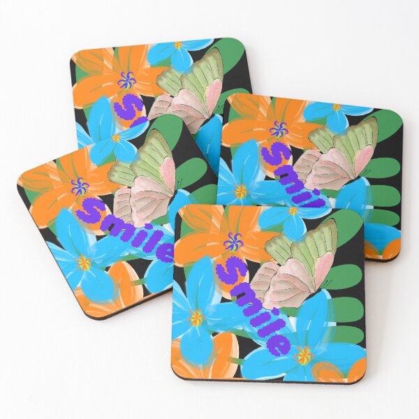 Item preview, Smile Colorful Flowers and Watercolor Butterfly Shirt designed and sold by MariaPCMaria.