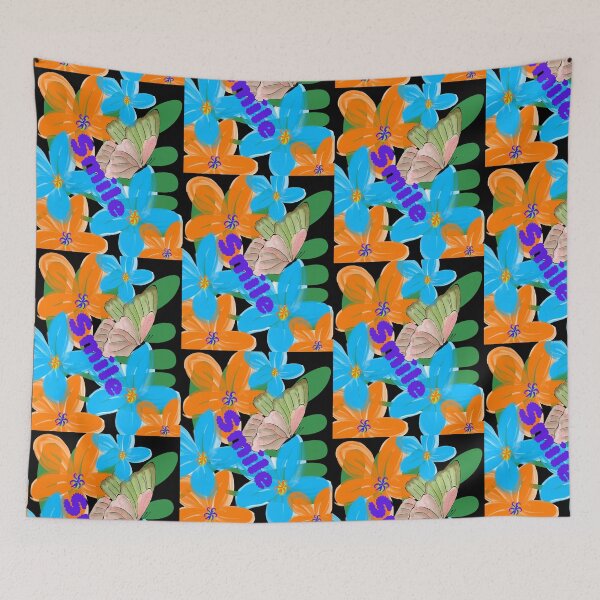 Item preview, Smile Colorful Flowers and Watercolor Butterfly Shirt designed and sold by MariaPCMaria.