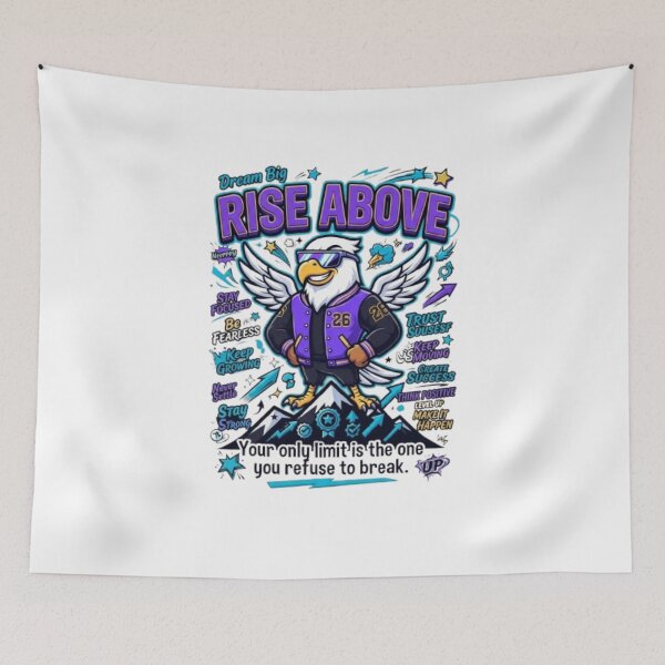 Item preview, Rise Above Eagle – Inspirational Freedom & Strength T-Shirt designed and sold by Fit On.