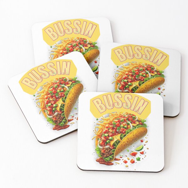 Item preview, BUSSIN' Hyperrealistic Taco Illustration | Vibrant Foodie Slang Sticker designed and sold by Jaani-T.