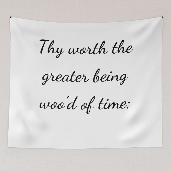 Item preview, “Thy worth the greater being woo’d of time;” - handwriting black designed and sold by ariksworld.