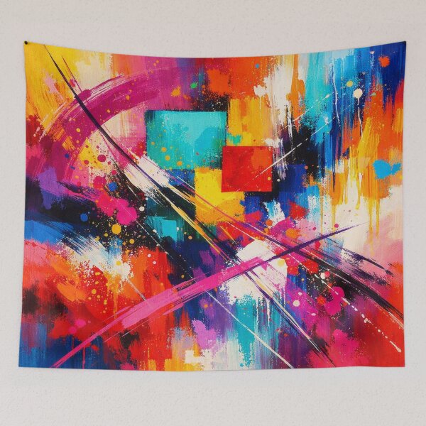 Item preview, Chromatic Explosion – Contemporary Abstract Painting designed and sold by Art70shop.