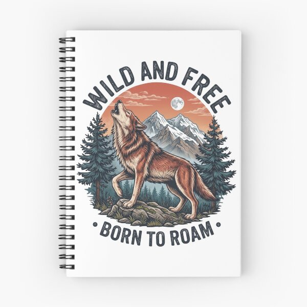 Item preview, Wild and Free - Howling Wolf Wilderness Emblem designed and sold by Shopeon Designs.