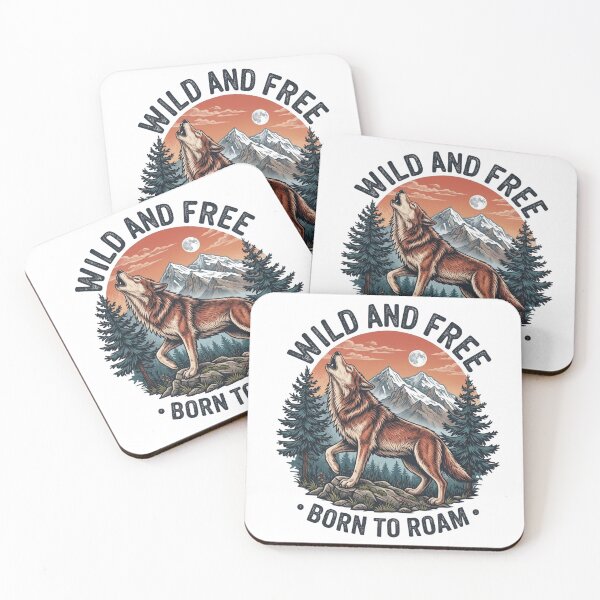 Item preview, Wild and Free - Howling Wolf Wilderness Emblem designed and sold by Shopeon Designs.