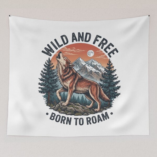 Item preview, Wild and Free - Howling Wolf Wilderness Emblem designed and sold by Shopeon Designs.