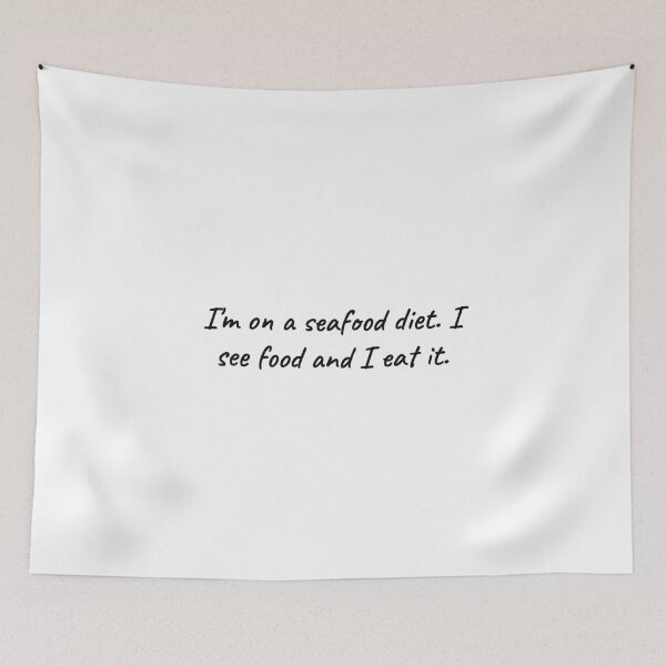 Item preview, Seafood Diet Funny Dad Joke Tee designed and sold by low battery meme design.