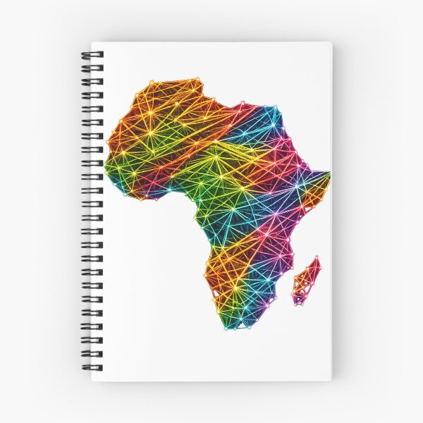 Aperçu de l'œuvre Carte de l'Afrique en art du fil créée et vendue par MugsNstuff Live Love Create!.