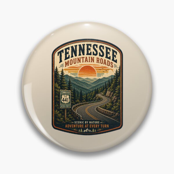 Item preview, Tennessee Mountain Roads Vintage Retro Travel Poster designed and sold by Globalcitytees.
