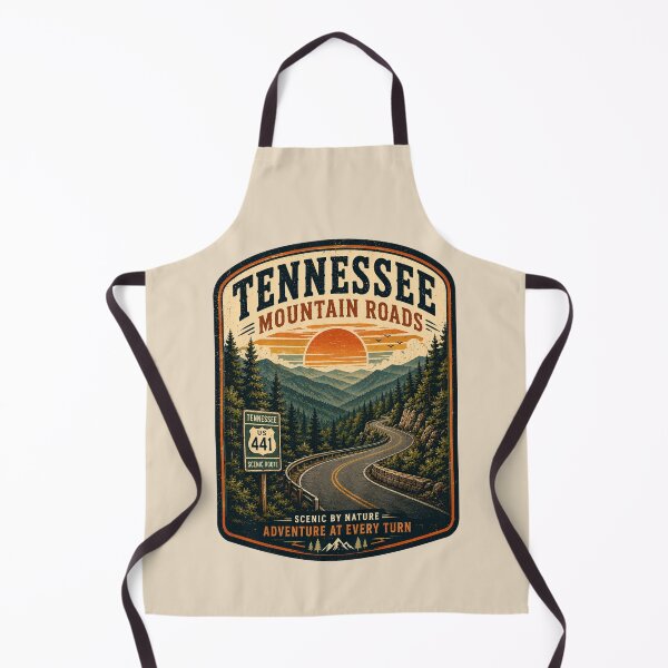 Item preview, Tennessee Mountain Roads Vintage Retro Travel Poster designed and sold by Globalcitytees.