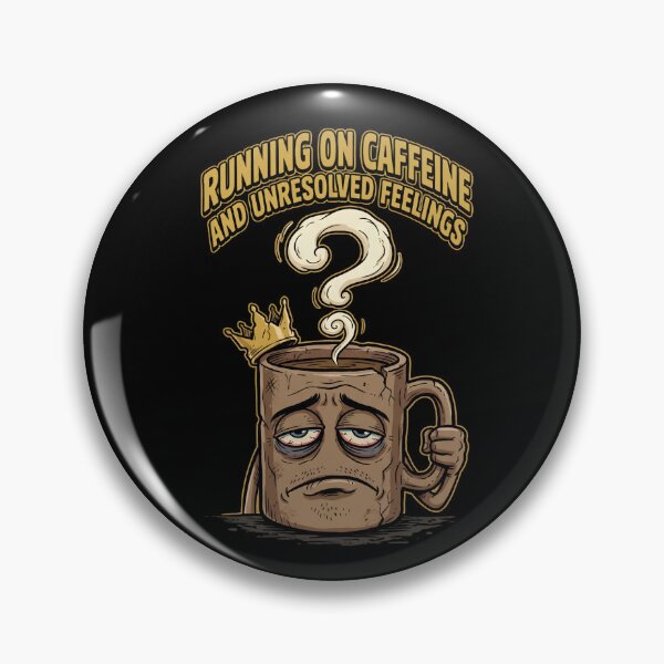Item preview, Running On Caffeine And Unresolved Feelings 2 - Funny Coffee Cup Design designed and sold by KansydMerch.