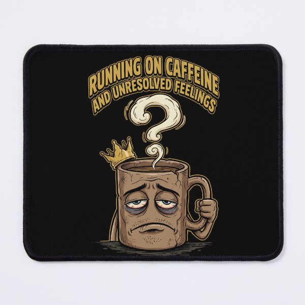 Item preview, Running On Caffeine And Unresolved Feelings 2 - Funny Coffee Cup Design designed and sold by KansydMerch.