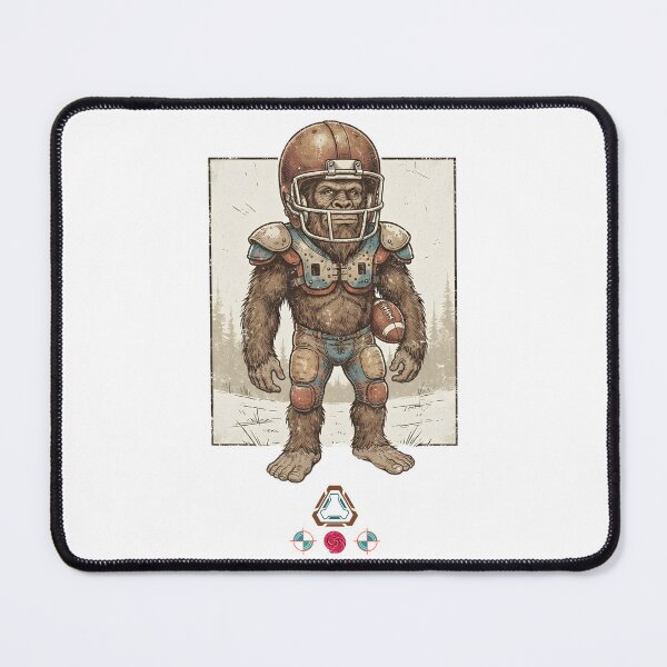 Item preview, Bigfoot Football Player Retro Sports Mascot designed and sold by Whimsy Trail Co.