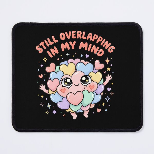 Item preview, Still Overlapping In My Mind 2 - Cute Heart Bubble Character Design designed and sold by KansydMerch.