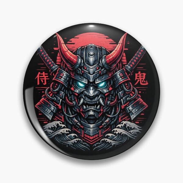 Item preview, Cyber Oni Samurai – Neon Ronin Japanese Cyberpunk Warrior designed and sold by HAFIZ-DP.