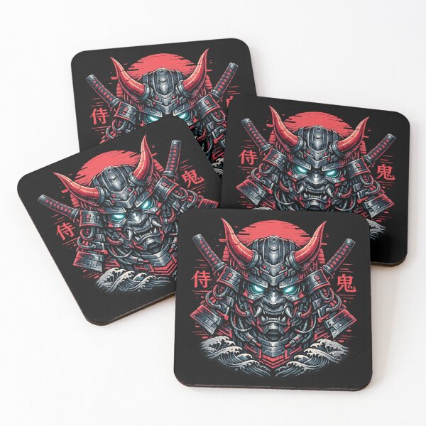 Item preview, Cyber Oni Samurai – Neon Ronin Japanese Cyberpunk Warrior designed and sold by HAFIZ-DP.