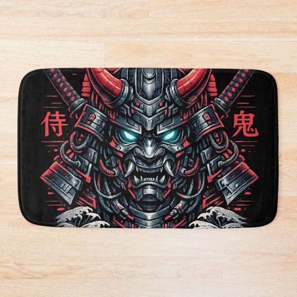 Item preview, Cyber Oni Samurai – Neon Ronin Japanese Cyberpunk Warrior designed and sold by HAFIZ-DP.