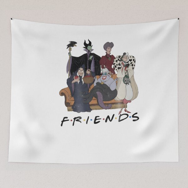 Item preview, Villains Friends on the Couch Evil Queen Maleficent Ursula Cruella designed and sold by IWall860.