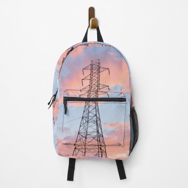 Item preview, Electricity Pylon Against a Pink and Blue Cloudy Sky designed and sold by Pylon-Bureau.