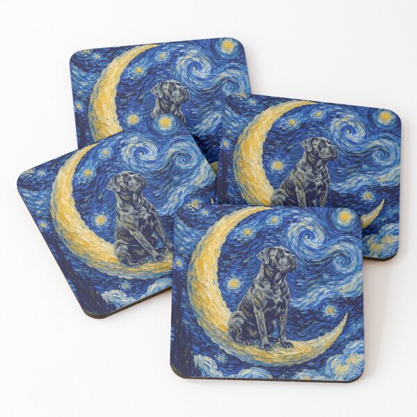Item preview, Funny Cane Corso Starry Night Painting Cute Moon Stars Mom Dad Kids designed and sold by FurryHavenPH.