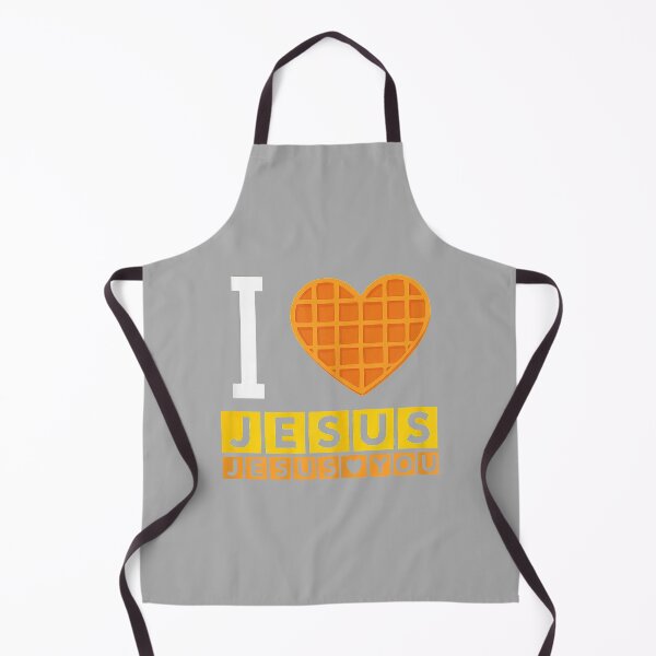 Item preview, I Love Jesus Waffle Heart Funny Christian Breakfast Squad designed and sold by ArleneRowe.