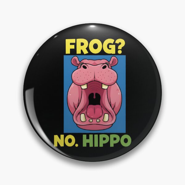 Item preview, FROG NO. HIPPO Text with Pink Hippo designed and sold by IWall860.
