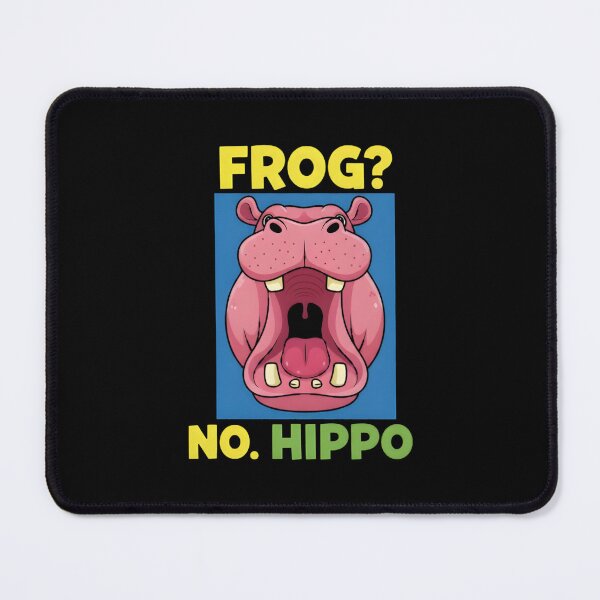 Item preview, FROG NO. HIPPO Text with Pink Hippo designed and sold by IWall860.