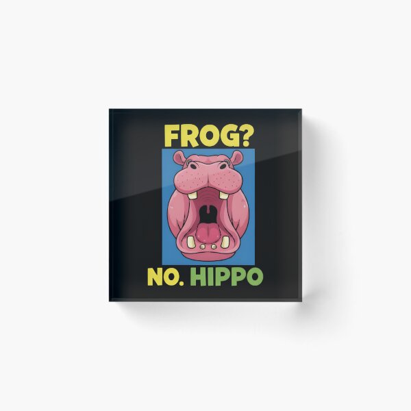 Item preview, FROG NO. HIPPO Text with Pink Hippo designed and sold by IWall860.