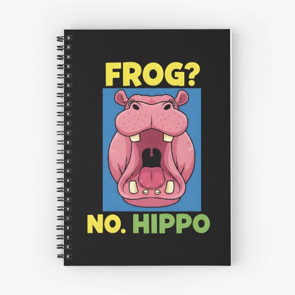Item preview, FROG NO. HIPPO Text with Pink Hippo designed and sold by IWall860.