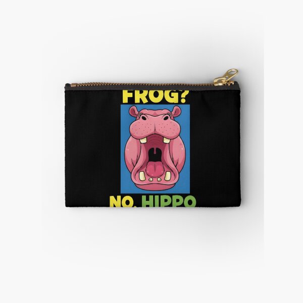 Item preview, FROG NO. HIPPO Text with Pink Hippo designed and sold by IWall860.