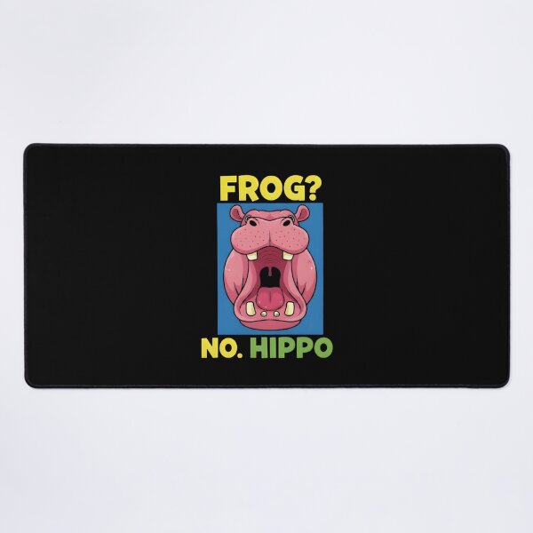 Item preview, FROG NO. HIPPO Text with Pink Hippo designed and sold by IWall860.