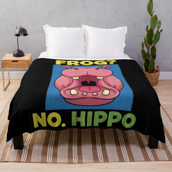 Item preview, FROG NO. HIPPO Text with Pink Hippo designed and sold by IWall860.