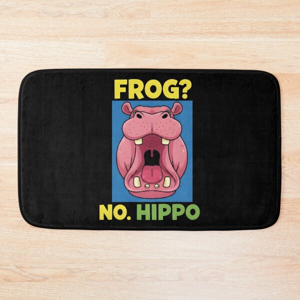 Item preview, FROG NO. HIPPO Text with Pink Hippo designed and sold by IWall860.