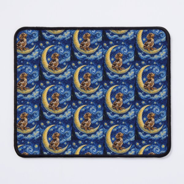 Item preview, Funny Chocolate and Cream Dachshund Starry Night Painting Cute Moon Stars Mom Dad Kids designed and sold by FurryHavenPH.
