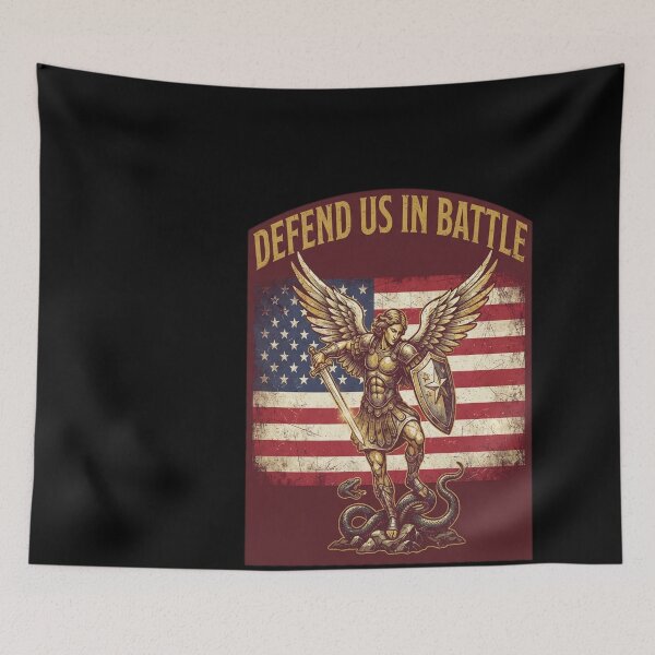 Item preview, St Michael the Archangel Angel Catholic Saint United designed and sold by leslygelbq.