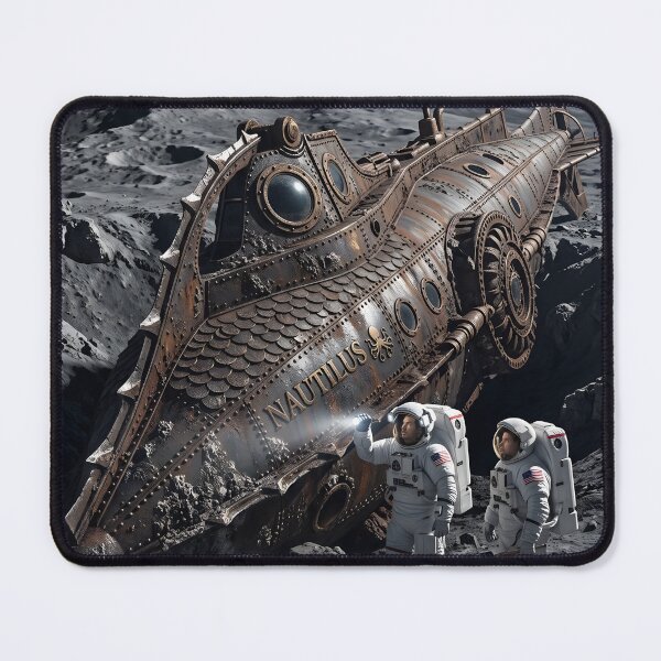 Item preview, NASA astronauts discovering the Nautilus on the moon designed and sold by WiseBow.