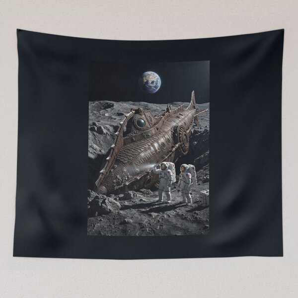 Item preview, NASA astronauts discovering the Nautilus on the moon designed and sold by WiseBow.
