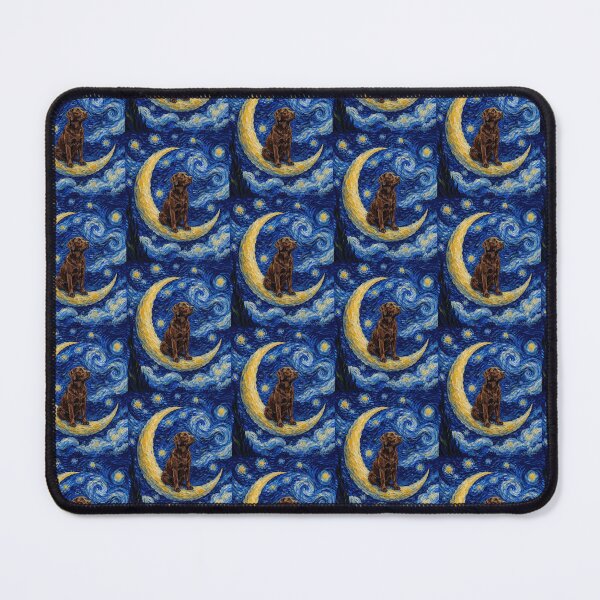 Item preview, Funny Chocolate Labrador Starry Night Painting Cute Moon Stars Mom Dad Kids designed and sold by FurryHavenPH.