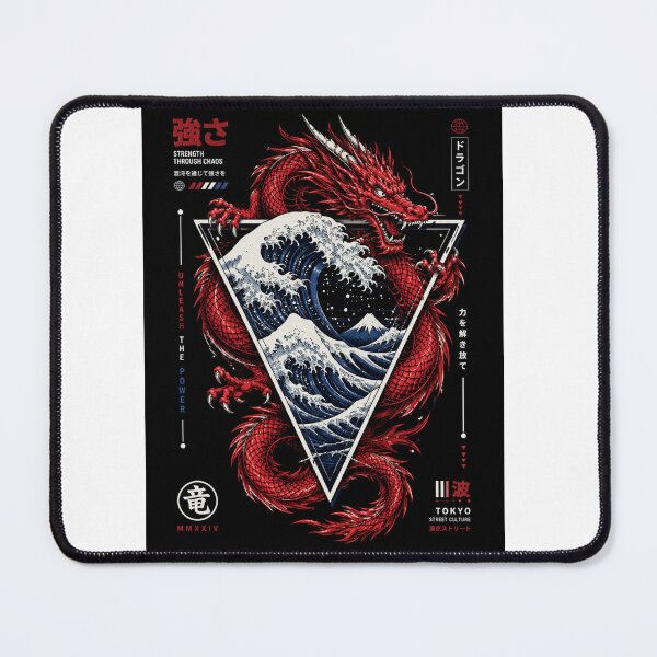 Item preview, Japanese Dragon Great Wave Aesthetic Art designed and sold by Bhinfy.