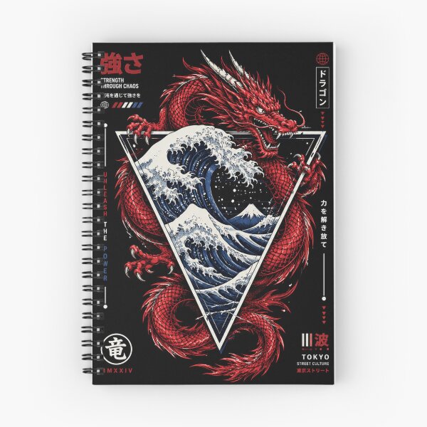 Item preview, Japanese Dragon Great Wave Aesthetic Art designed and sold by Bhinfy.