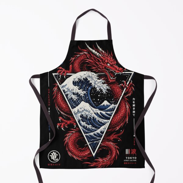 Item preview, Japanese Dragon Great Wave Aesthetic Art designed and sold by Bhinfy.