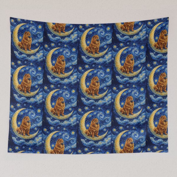 Item preview, Funny Chow Chow Starry Night Painting Cute Moon Stars Mom Dad Kids designed and sold by FurryHavenPH.