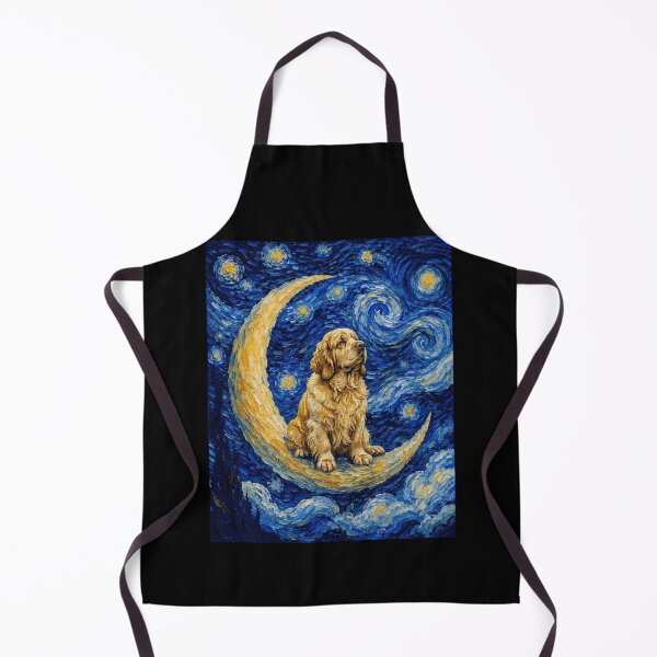 Item preview, Funny Clumber Spaniel Starry Night Painting Cute Moon Stars Mom Dad Kids designed and sold by FurryHavenPH.