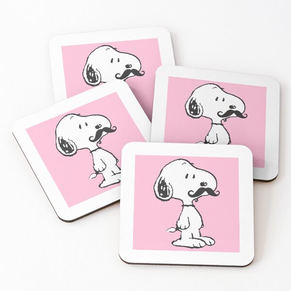 Item preview, Mustache Snoopy Pink Print Sticker designed and sold by glendahabie.