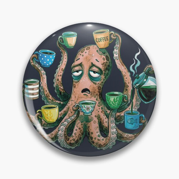 Item preview, Socially Exhausted Kraken Watercolor designed and sold by chriswo-design.