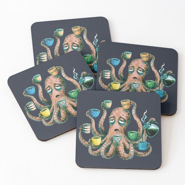 Item preview, Socially Exhausted Kraken Watercolor designed and sold by chriswo-design.