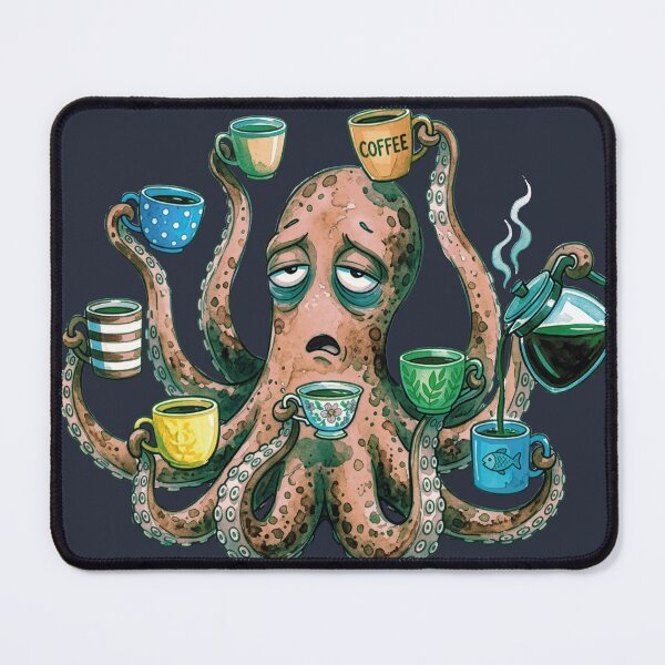 Item preview, Socially Exhausted Kraken Watercolor designed and sold by chriswo-design.