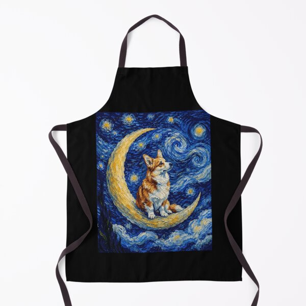 Item preview, Funny Corgi Starry Night Painting Cute Moon Stars Mom Dad Kids designed and sold by FurryHavenPH.