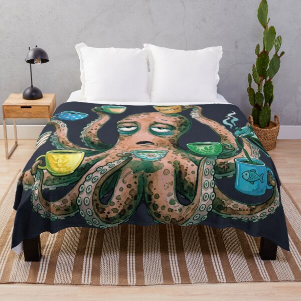 Item preview, Socially Exhausted Kraken Watercolor designed and sold by chriswo-design.