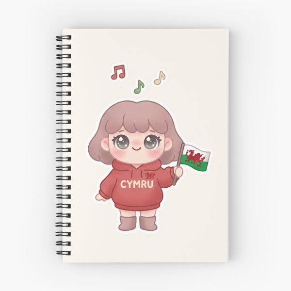 Item preview, Kawaii Girl With Welsh Flag – Cymru Hoodie Sticker designed and sold by Cerys-GS.